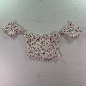 Victoria's Secret Sexy Tee Off White Shoulder Bra Top Womens Size Medium Floral